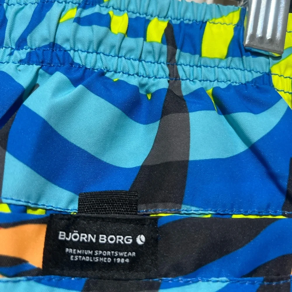 Bjorn Borg Palm Print Colorful Men's Swim Surf Board‎ Pool Shorts Pockets XL